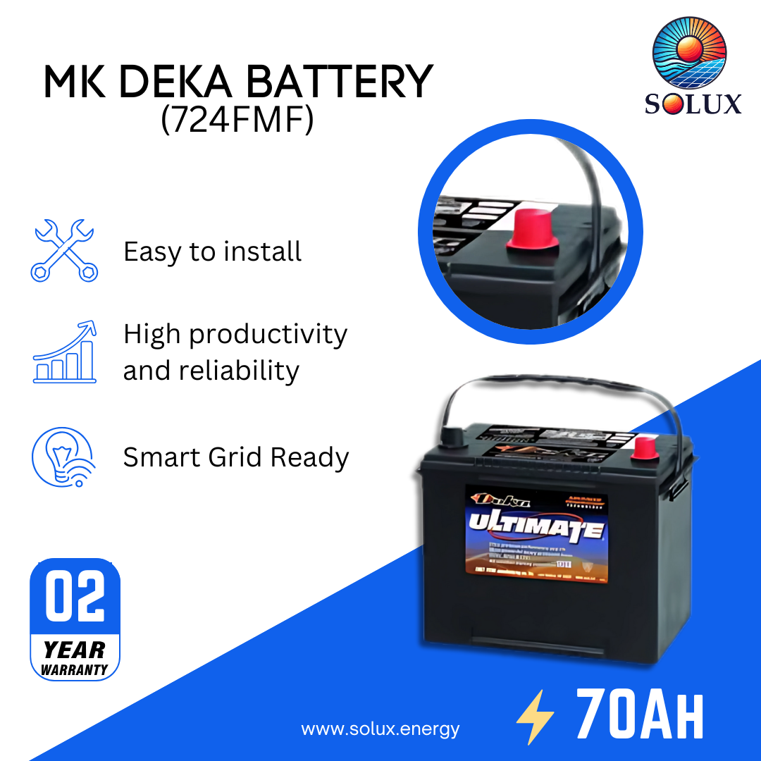 This is an image of MK Deka 12V Battery 70Ah FLA